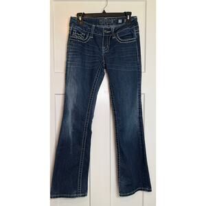 Miss Me Jeans Womens‎ 25 Blue Easy Boot Dark Wash Denim JE1065ESR
